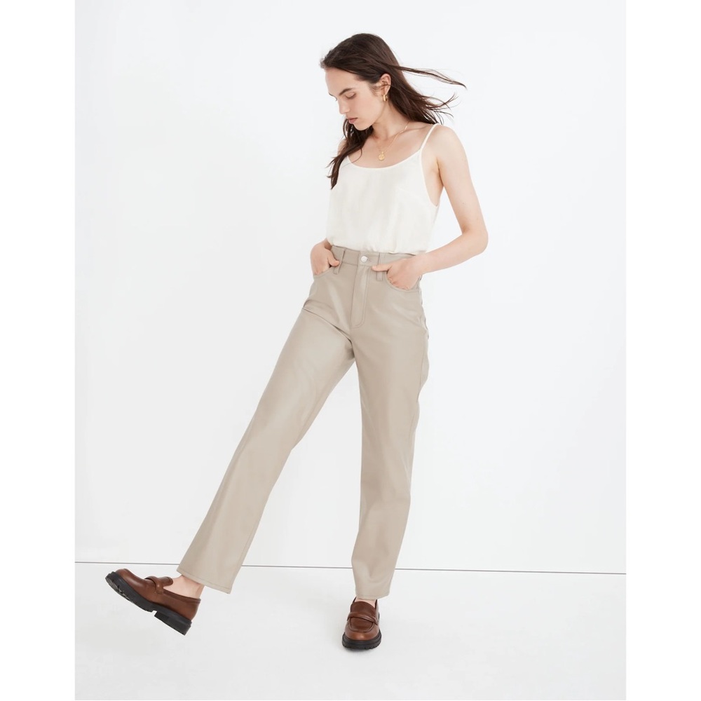 Madewell The Perfect Vintage Straight Jean: Faux Leather Edition